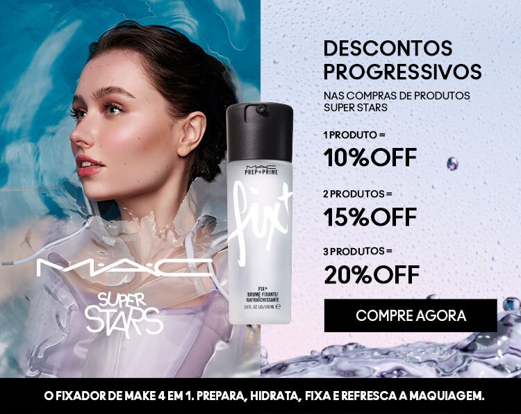 MAC Superstars Fix. Descontos progressivos nas compras de produtos super stars.